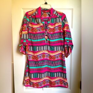 Geometric print tunic